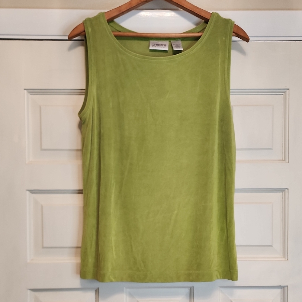 Chicos Tank Top Lime or Olive Green Size 2 In Chicos Or 12/ Large